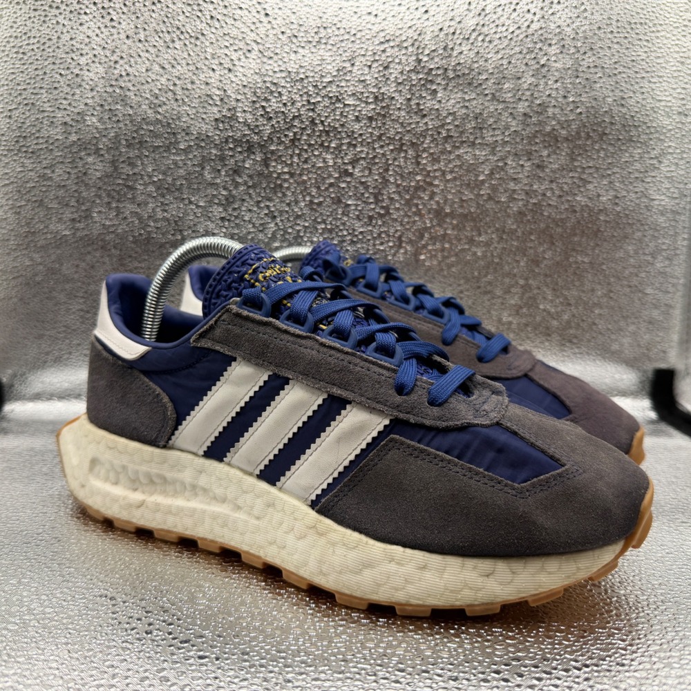 Size 7.5 Adidas Retropy E5 Sneakers Mens Navy Blue Excellent Boost Suede H03855